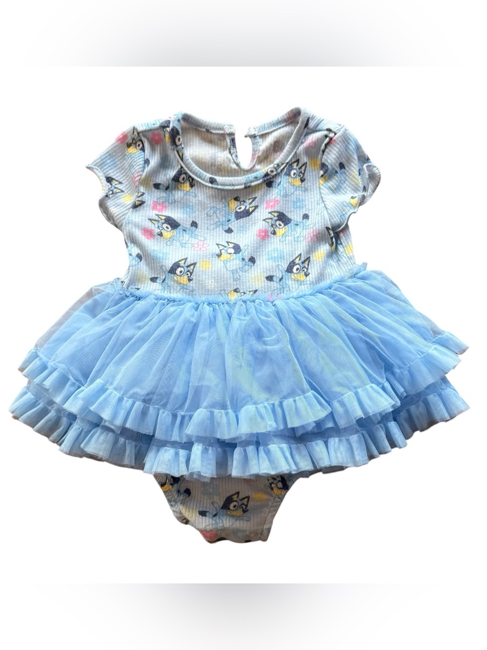 Bluey Baby Dress 12M Tutu Skirt Character Print One Piece